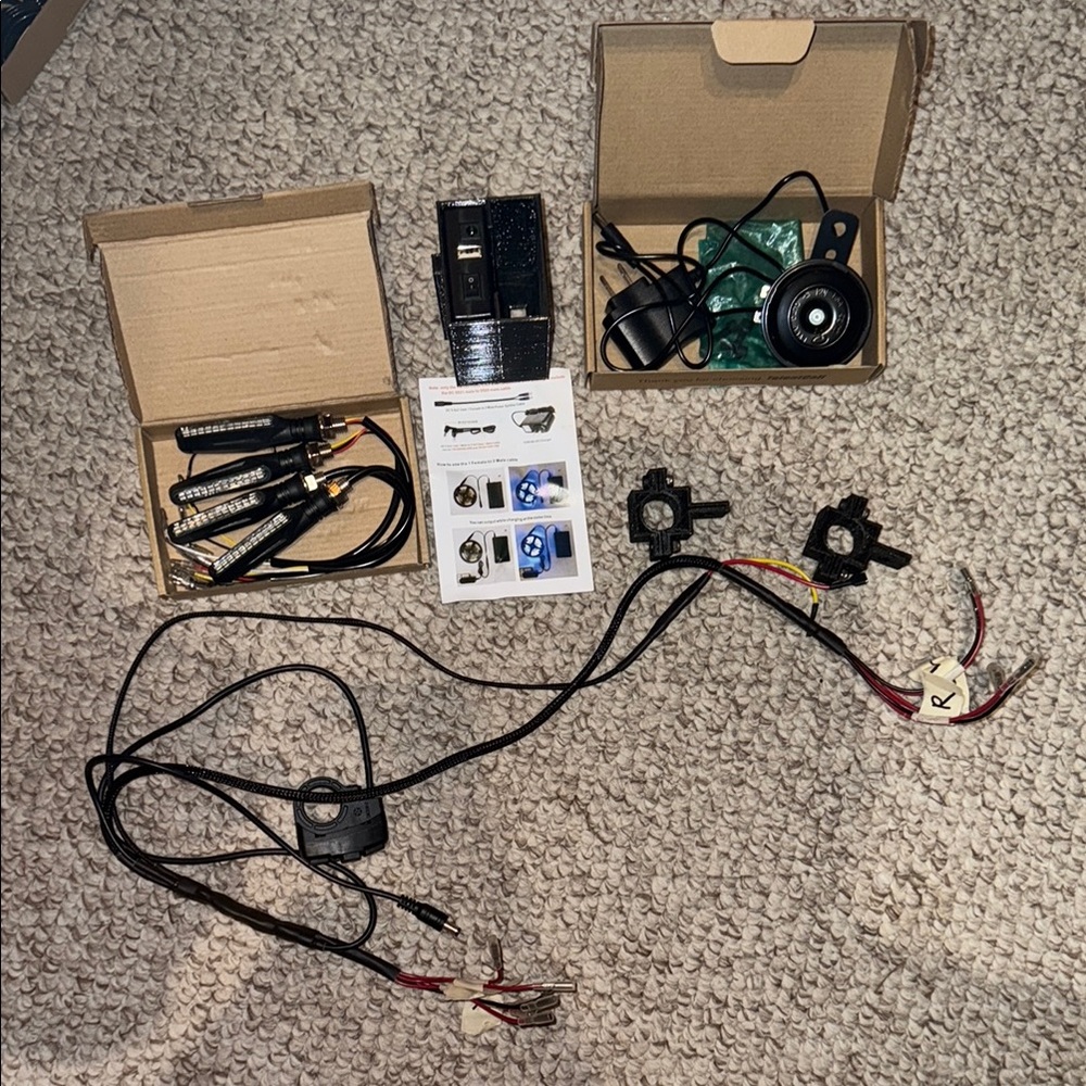 NEW Ev mod halo led headlight for super73 R with turn signals/ horn/ batteries - Picture 13 of 16